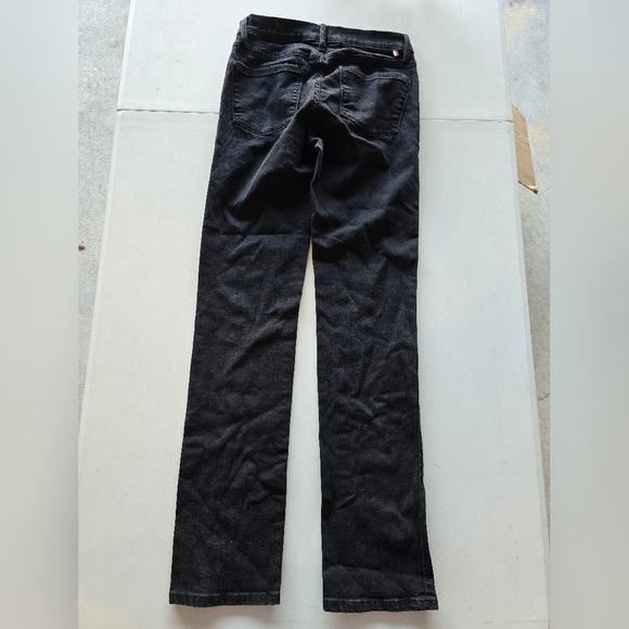 Tommy Hilfiger Jeans Women 4 Black Straight Mid Rise Dark Wash Plus 26x30 - Picture 9 of 10